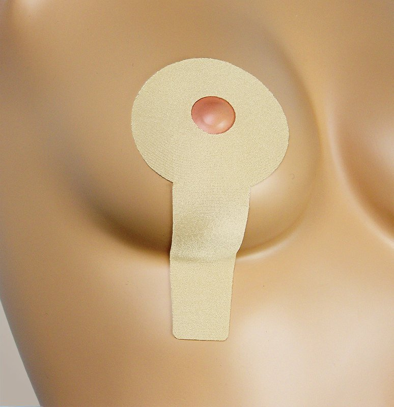 Opatrunek silikonowy Oleeva Fabric  / Kształt odwróconej mastopeksji  ( 7,6 cm  x 16,5 cm )