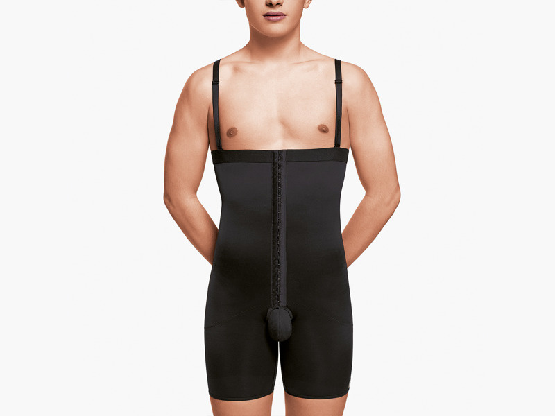 Spodenki męskie nad kolana z uciskiem na brzuch