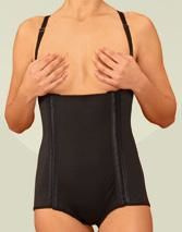 Body z szelkami zapinane na dwa rzędy haftek (kolor czarny)